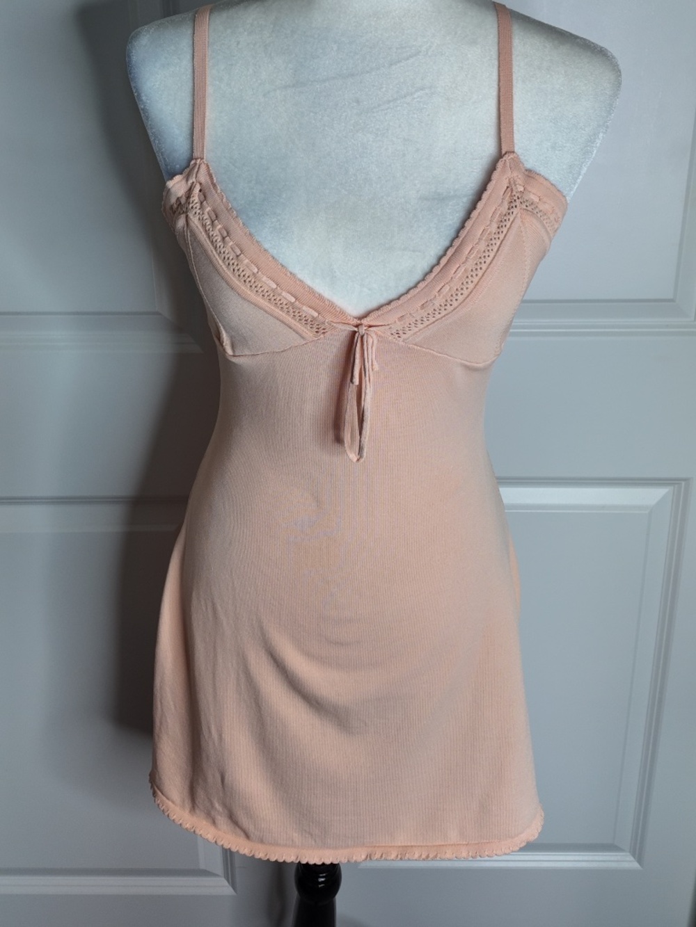 Meshki Knit Mini Dress Peach Size M